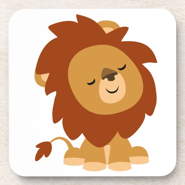 Ensemble de Dessous de verre de Lion Cartoon Paisi (Devant)