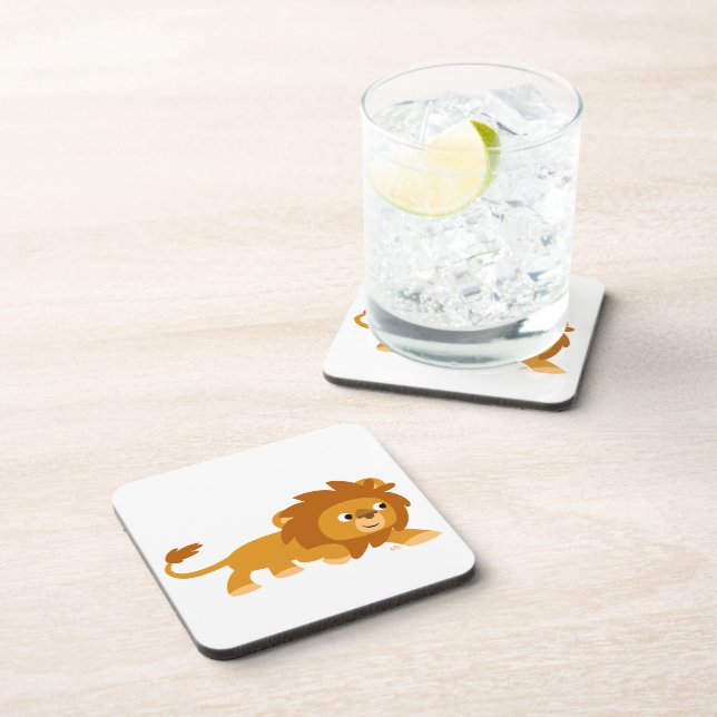 Ensemble de Dessous de verre de Lion Cartoon Smart (Côté Droit)
