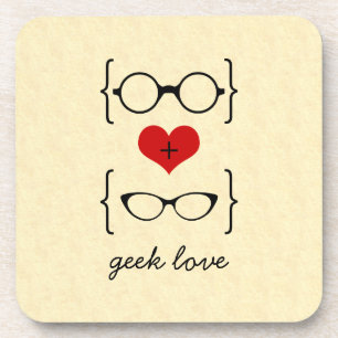 Ensemble de Dessous de verre de lunettes Geeky