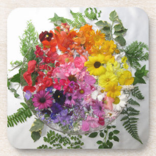 Ensemble de dessous de verre de mandala de fleur