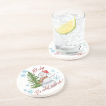 Ensemble de Dessous de verre de neige frais