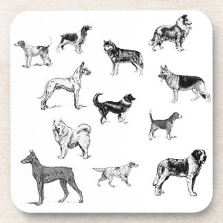 Ensemble de Dessous de verre de races de chiens