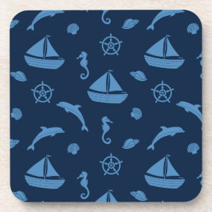 ensemble de dessous de verre de vie océanique