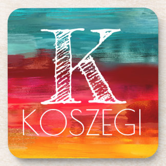 Ensemble de dessous de verre d'initiale de