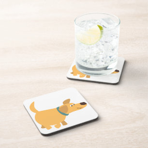 Ensemble de Dessous de verre du Labrador jaune car