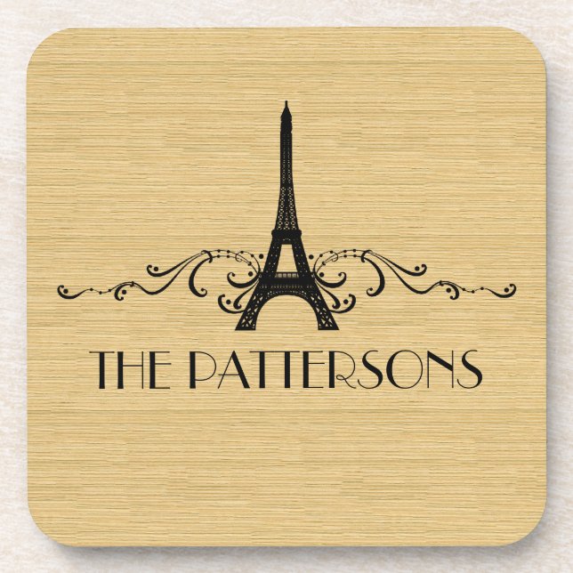 Ensemble de Dessous de verre Ébène Français (Devant)