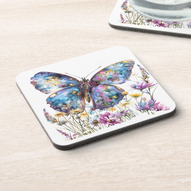 Ensemble de Dessous de verre en plastique papillon (Côté gauche)