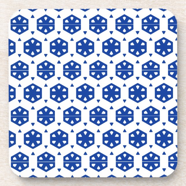 Ensemble de dessous de verre - Fleurs stylisées da (Devant)