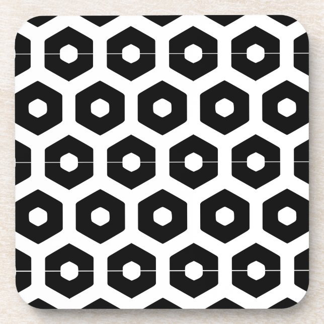 Ensemble de dessous de verre - hexagones (Devant)