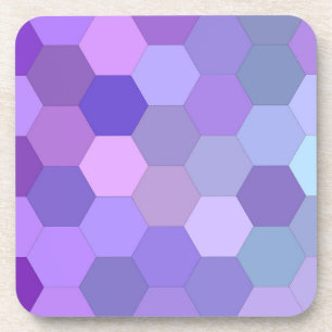 ensemble de dessous de verre hexagones violets