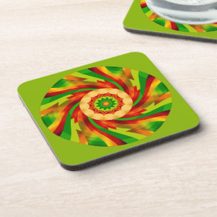 Ensemble de dessous de verre - Twirl couleur et Fl