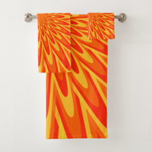 Ensemble de éclatement rouge, orange, jaune de