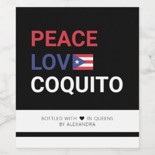 Ensemble de Étiquettes Coquito Christmas Food and 