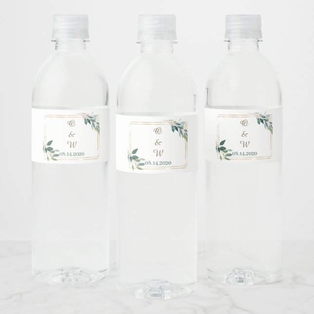 Ensemble de Étiquettes de boissons vertes (Bouteilles)