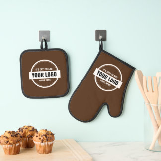 Ensemble De Gant De Cuisine Et De Manique Ajouter Votre Logo Personnalisé Petites Entreprise