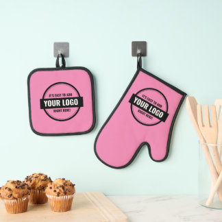 Ensemble De Gant De Cuisine Et De Manique Ajouter Votre Logo Personnalisé Petites Entreprise