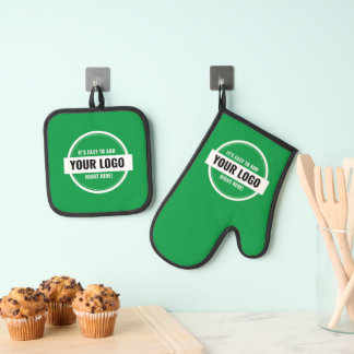 Ensemble De Gant De Cuisine Et De Manique Ajouter Votre Logo Personnalisé Petites Entreprise