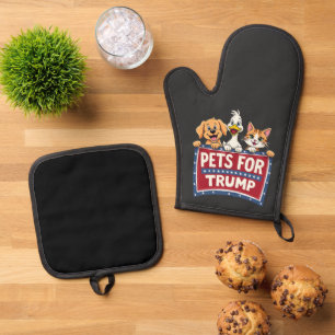 Ensemble De Gant De Cuisine Et De Manique Animaux de compagnie pour Trump Cats Maga Dogs Ele