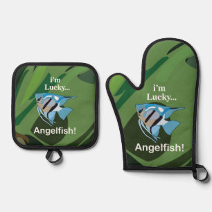 Ensemble De Gant De Cuisine Et De Manique Aquarium d'eau douce aux angelfish Pêcheur tropica