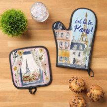 Art de la cuisine romantique à l'aquarelle Paris