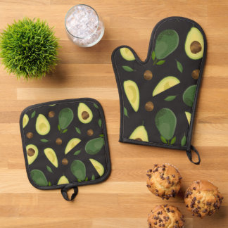 Ensemble De Gant De Cuisine Et De Manique Avocado Cloth Placemat