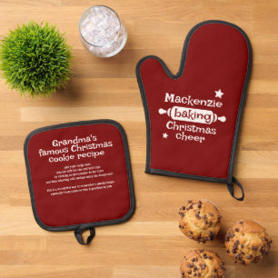 Ensemble De Gant De Cuisine Et De Manique Baking Christmas Cheval