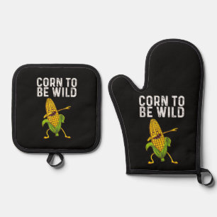 Ensemble De Gant De Cuisine Et De Manique Cadeau de maïs drôle pour hommes femmes Coût du ma