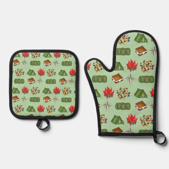 Ensemble De Gant De Cuisine Et De Manique Camping Randonnée extérieur Camp Towel (Recto)