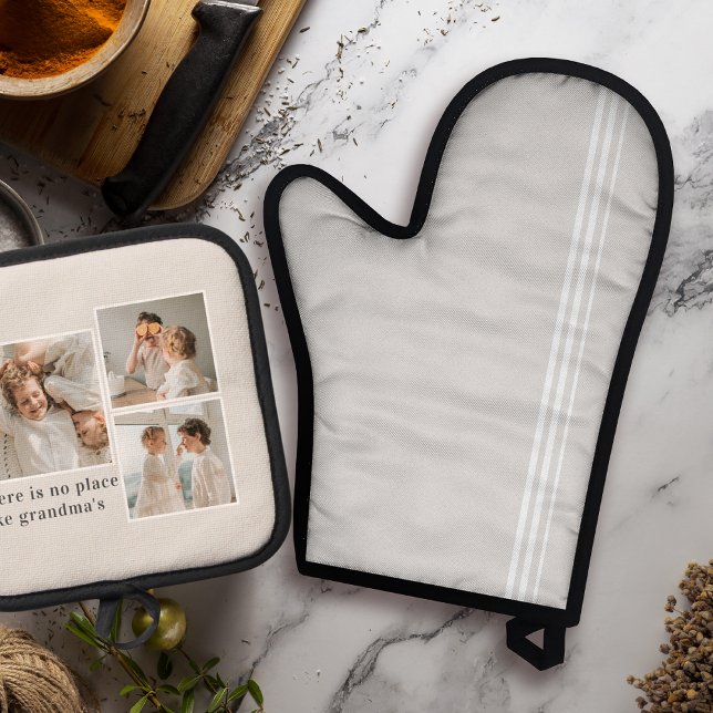 Ensemble De Gant De Cuisine Et De Manique Collage photo et devis cadeau de la meilleure gran (Créateur téléchargé)