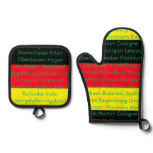 Couleurs du drapeau allemand avec les villes