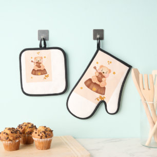 Ensemble De Gant De Cuisine Et De Manique "Cuire avec confiance : Gants de four de qualité s