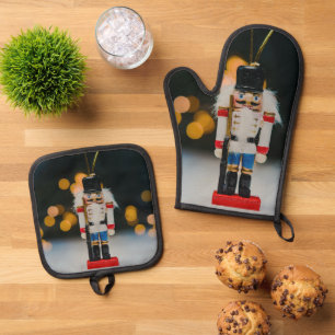 Ensemble De Gant De Cuisine Et De Manique Décoration de noël classique casse-noisette de Sli