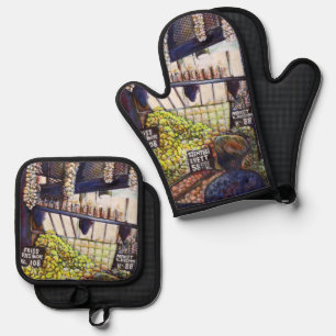 Ensemble De Gant De Cuisine Et De Manique Dimensions de curiosité