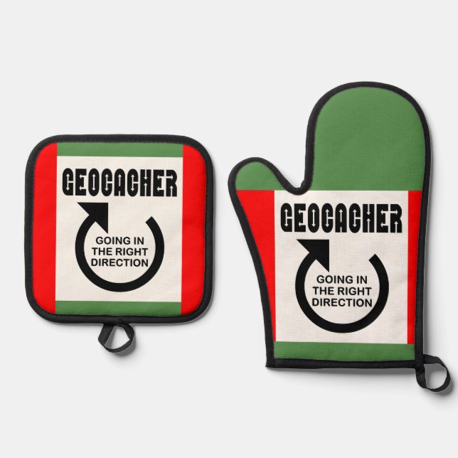 Ensemble De Gant De Cuisine Et De Manique Direction droite (Recto)