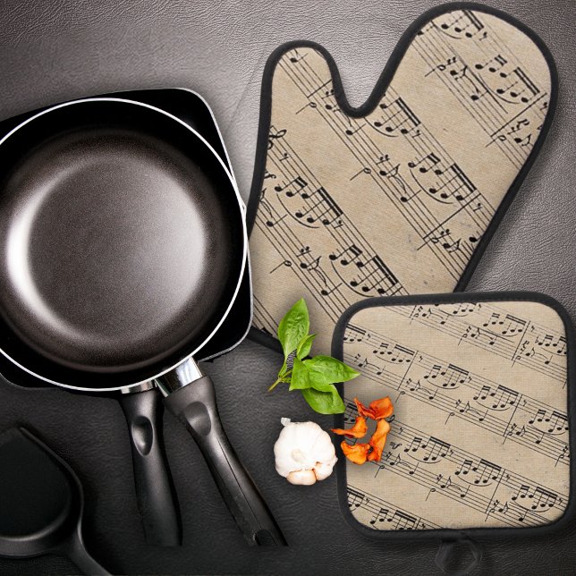 Ensemble De Gant De Cuisine Et De Manique Duo de cuisine mélodique (Créateur téléchargé)