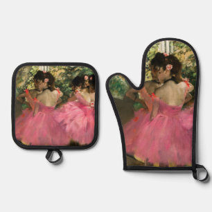 Ensemble De Gant De Cuisine Et De Manique Edgar Degas - Danseurs en rose