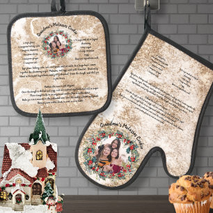 Ensemble De Gant De Cuisine Et De Manique Élégant Modèle de conservation de recettes Ajouter