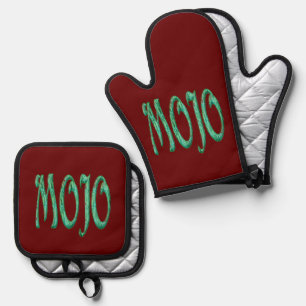 Ensemble De Gant De Cuisine Et De Manique Ensemble de porte-jarretelles Mojo roux en argent
