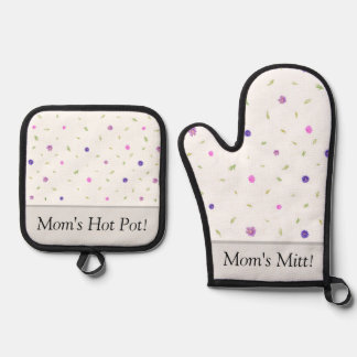 Ensemble De Gant De Cuisine Et De Manique Ensemble De Porte-Pot Et Mitt Au Four Personnalisé