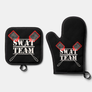 Ensemble De Gant De Cuisine Et De Manique Équipe SWAT Oven Mitt et Pot Holders