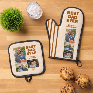 Ensemble De Gant De Cuisine Et De Manique Fête des pères de collection photo de Best Dad Eve