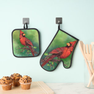Ensemble De Gant De Cuisine Et De Manique Four Cardinal Rouge Nord Mitt & Pot