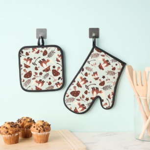 Ensemble De Gant De Cuisine Et De Manique Fox