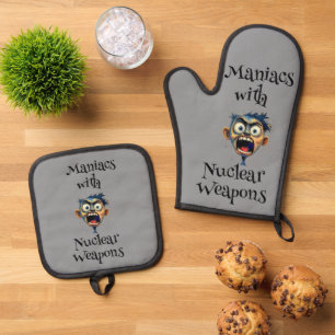 Ensemble De Gant De Cuisine Et De Manique Gant de four et dessous de plat de Maniacs