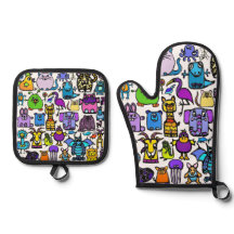 Gant de four et porte-pots