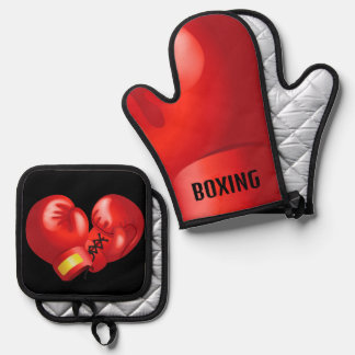 Ensemble De Gant De Cuisine Et De Manique Gants de boxe Conception Four Mitt & Pot Pot Ensem
