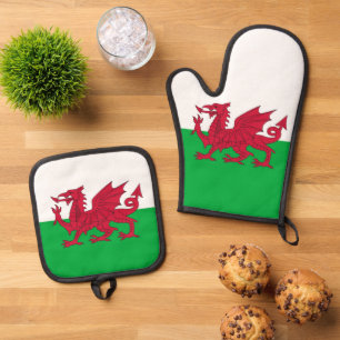 Ensemble De Gant De Cuisine Et De Manique Gants de four et protège-pots, drapeau du Pays de