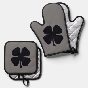 Ensemble De Gant De Cuisine Et De Manique Gants de four gris Black Clover