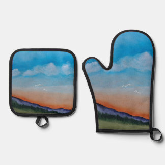 Ensemble De Gant De Cuisine Et De Manique Graceful Hills