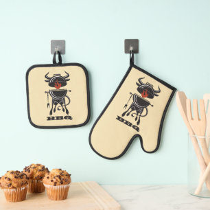 Ensemble De Gant De Cuisine Et De Manique Grill barbecue